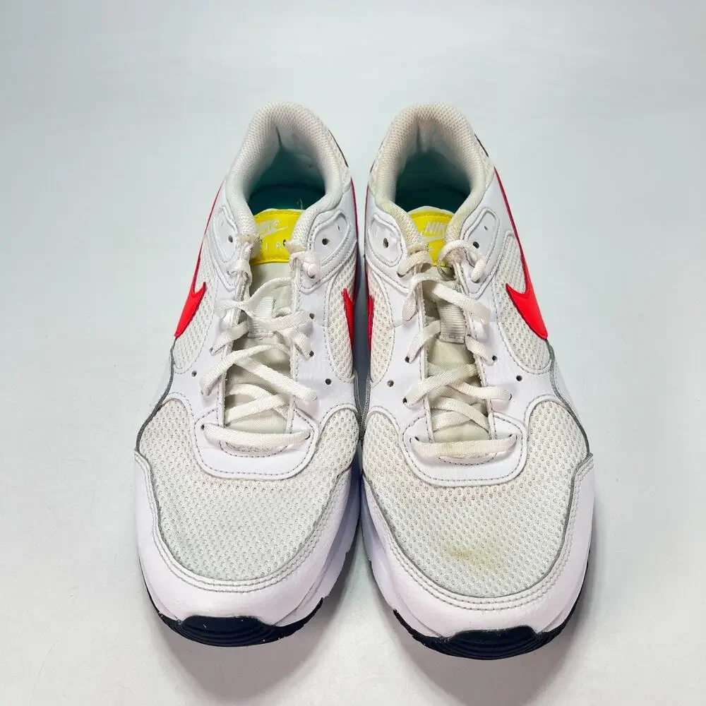 Nike Air Max SC White Bright Crimson Lifestyle Sneakers FZ3623-100 Womens Size 9